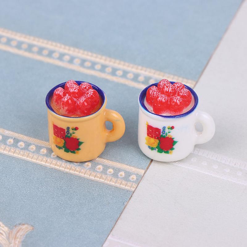 

5 шт. Миниатюрная еда для кукольного домика, Декорация игровой сцены, Мини-кекс, Эмалированный таз, Аксессуары для кукол, Игрушка