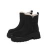 Women's snow boots  new versatile short tube anti slip and plush thick warm cotton shoes