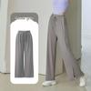 Women's Ice Silk Sun Protection High-Waist Wide-Leg Pants - Lightweight, Quick-Dry, Slimming, Casual, Versatile Summer Wear.