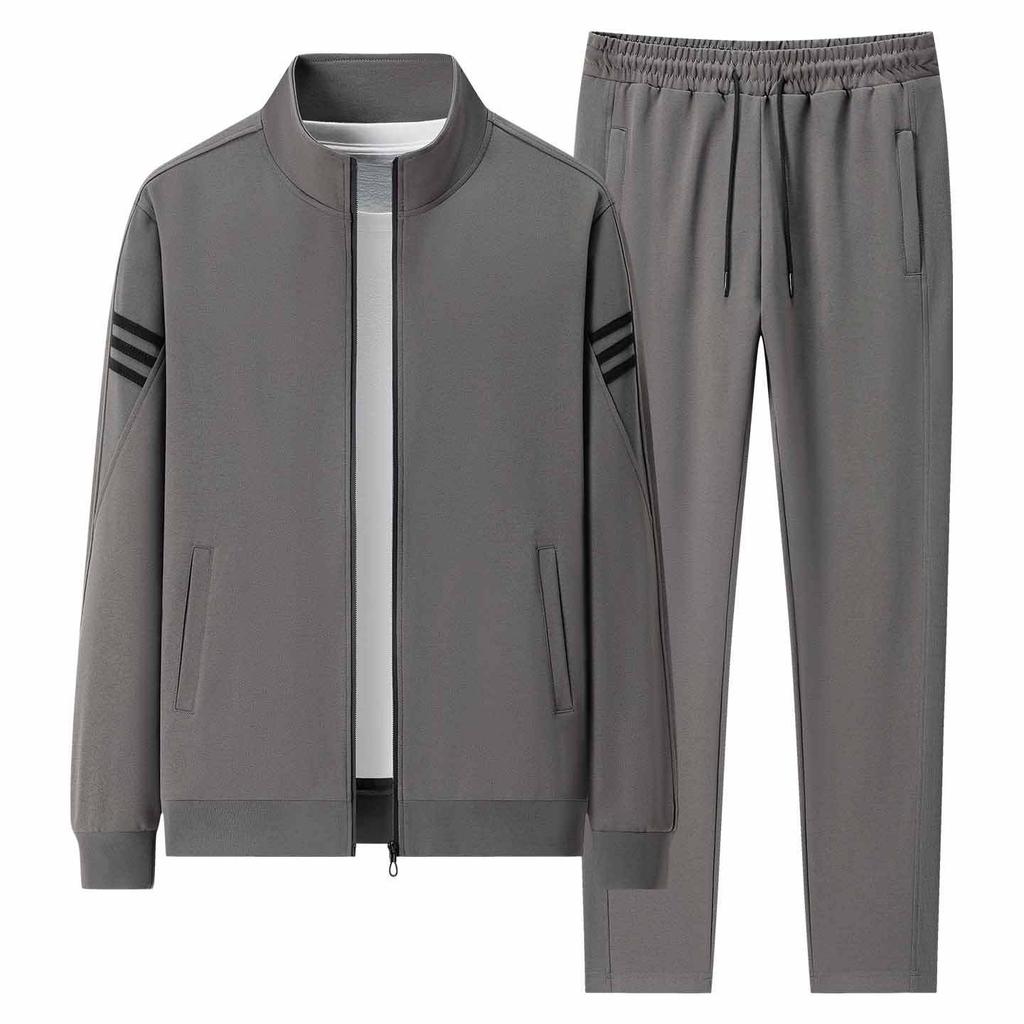 Autumn and Winter Casual Cardigan Sweatshirt Men's Loose Sports Casual Jacket Long Pants Set