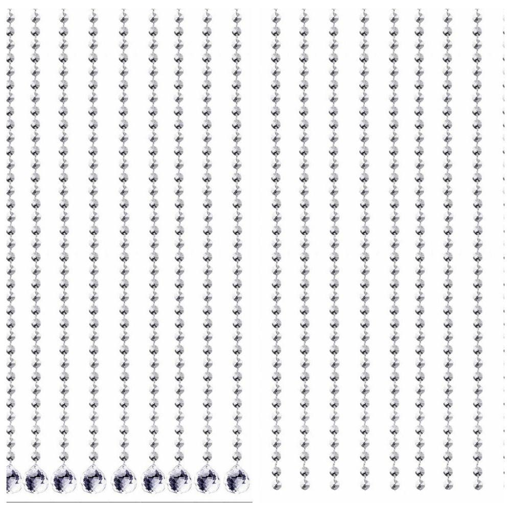 10PCS 100cm Clear Beaded Curtain Shinning Transparent Acrylic Chandelier Chain Decoration Hanging Chandelier Accessories