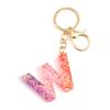 Ab Glue Fuchsia Gradual Change Letter Keychain Pendant Pendant Japanese And Korean Style Popular Versatile Keychain Jewelry