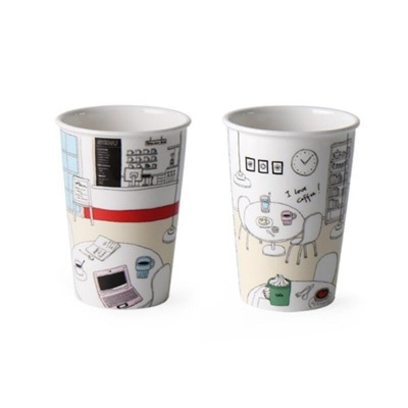 Illustration Cafe Large Cup