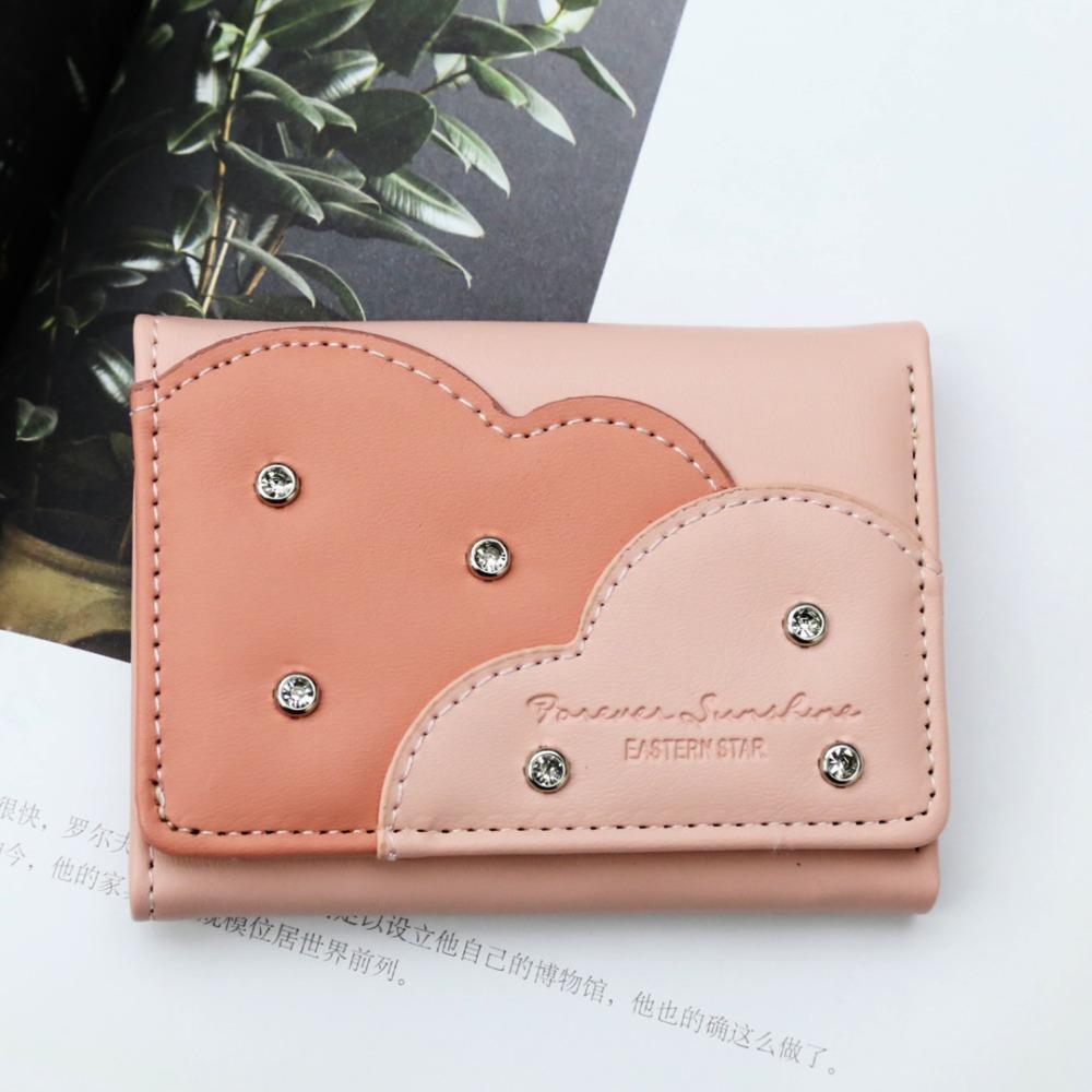 Card Holder PU Trifold Wallet PU Leather Women's Short Purse Cute Ultra-thin Coin Purse  Outdoor