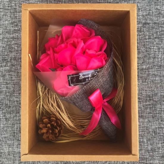 1 bouquet di rose artificiali a mano con fiori, decorazioni per festival, regali per feste