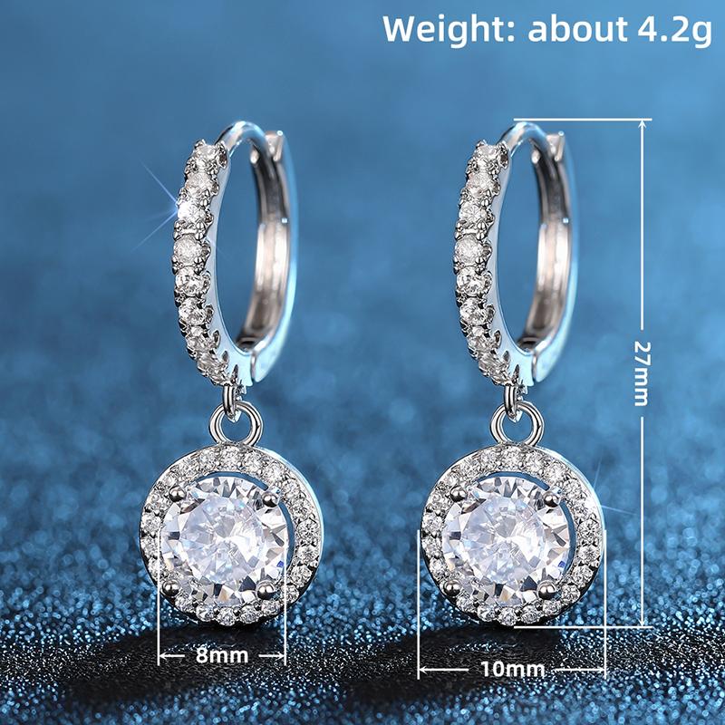 Xiaomi Huitan Elegant Women Drop Earrings Inlaid Sparkling Cubic Zirconia Wedding Engagement Accessories Silver Color Fashion Jewelry