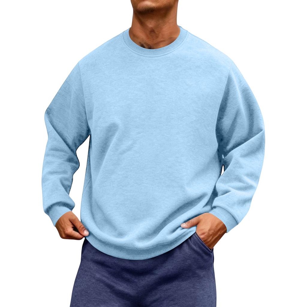 Herren Sweatshirt mit Rundhalsausschnitt und langen Ärmeln, lässiger Pullover für den Alltag