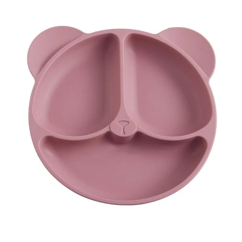 Children's tableware, silicone meal plate set, separated meal plates, mother and baby supplies, silicone suction cups and bowls