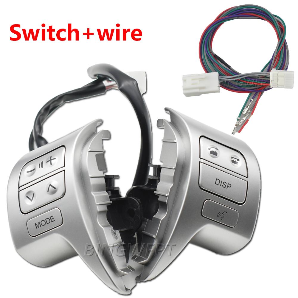 Car Steering Wheel Control Button Switch with Wire For Toyota Corolla ZRE150L ZRE151L ZRE152L 2007-2009 84250-02200 8425002200