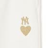 New MLB SS24 New York Yankees Knitted Sports Pants Unisex Cream 3APTH0141-50CRS