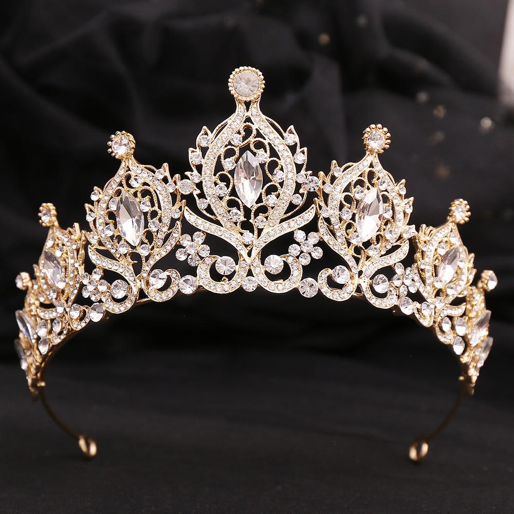 Nouvelle couronne de mariée en cristal, diadème, tempérament, alliage, accessoires de cheveux de mariage occidentaux
