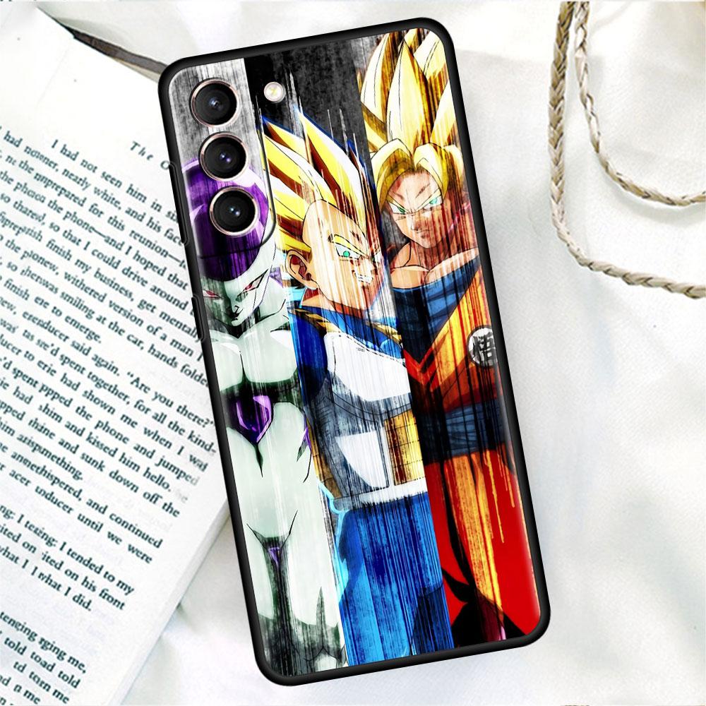Phone Black Soft Case For Samsung Galaxy S22 S21 S20 Ultra FE S9 S8 S10 Plus Note 20 10 9 Fundas Cover Toriyama Dragons Anime
