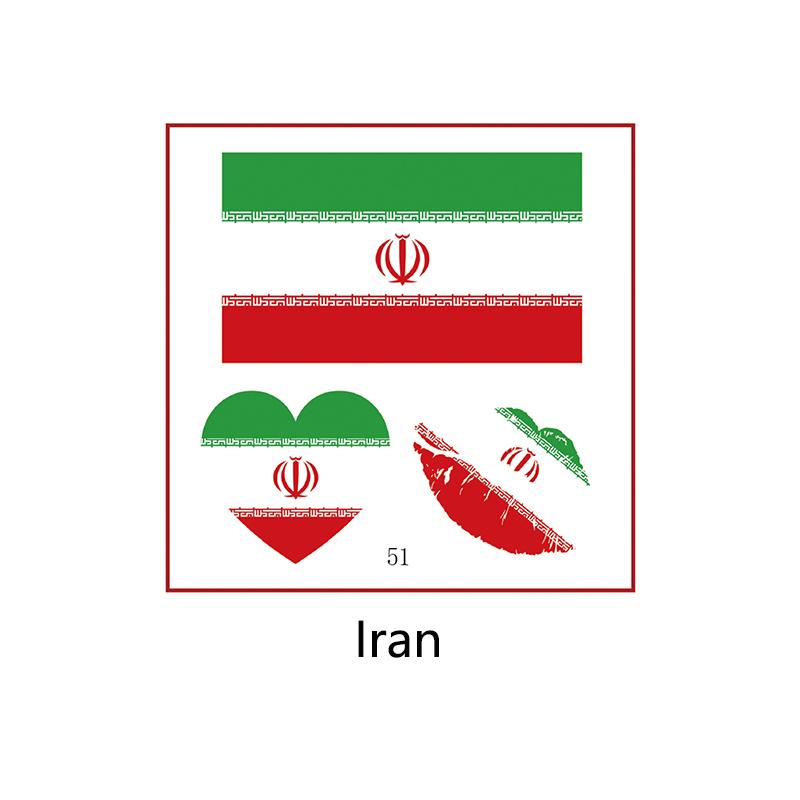 Football Sports Match National Flag Stickers Football Fans Cheer and Assist for Soccer Players,Face Arm Body Temporary Tattoos