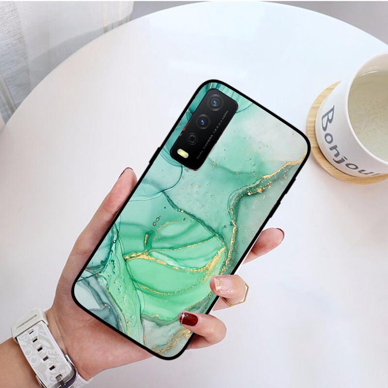 Husa de telefon din marmura colorata pentru VIVO Y31 Y21 Y70 Y21S Y20 Y72 1907 Y12 Y11S Y53S Y33S Y55 Y76 Y51 Y15S Y01