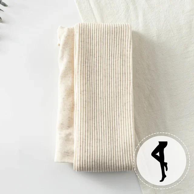 Herbst Einfarbig Baumwollfaden Damen Strumpfhose Warm Bequem Binden Lolita Stretch Streifen Strumpfhose