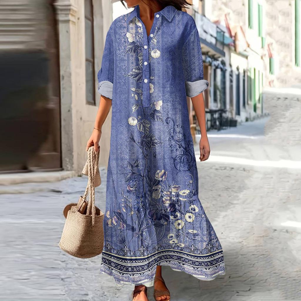 Women's Casual Loose Fashionable Floral Print Dress