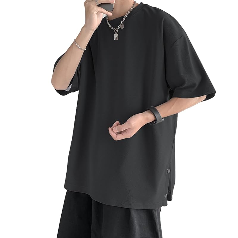 

[Goodfeel] summer clothes men s short sleeve t-shirt big t Plain color big Big size light soft silhouette Fashionable fashion