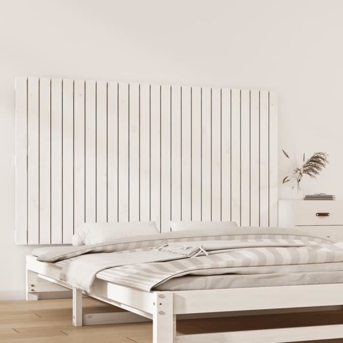 VidaXL Wall-mounted Headboard White 159.5x3x90 Cm Solid Pine Wood 824899