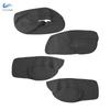 For VW Golf 4 MK4 Bora Jetta 1998 1999 2000 2001 - 2005 LHD 4pcs Interior Door Armrest Panel Cover Trim Suede Leather Black Line