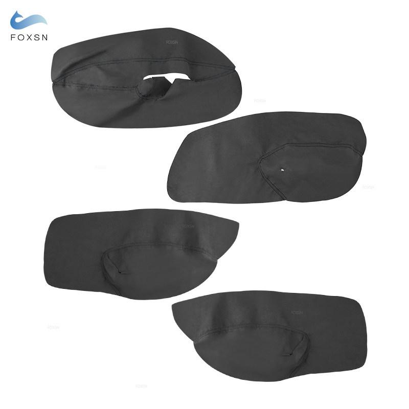For VW Golf 4 MK4 Bora Jetta 1998 1999 2000 2001 - 2005 LHD 4pcs Interior Door Armrest Panel Cover Trim Suede Leather Black Line
