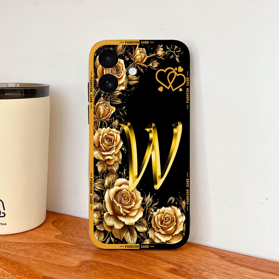 For iPhone 17 Pro Max 17 Air Phone Cover Flower Name Letters High Quality Case For iPhone17 Soft Silicone Shockproof Housing