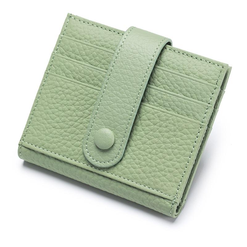

New leather women s short ultra-thin small wallet, Korean version multi-card card bag, small first-layer cowhide exquisite wallet