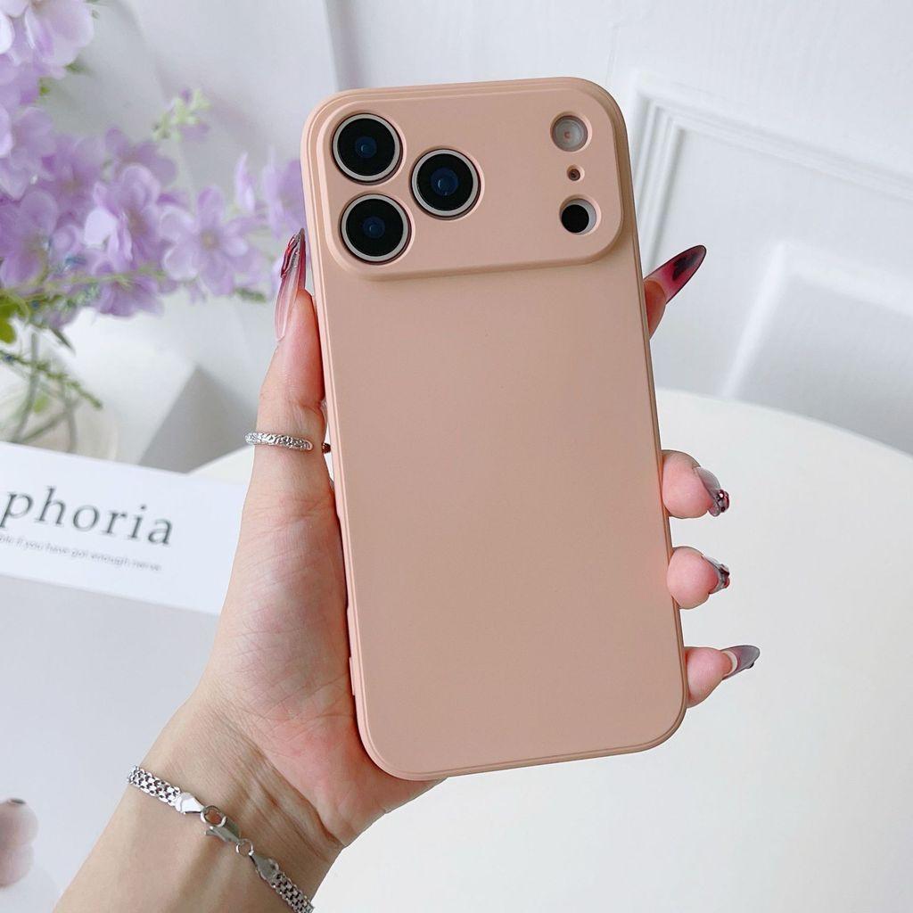 Suitable for iPhone 17 Promax full range Rubik's Cube straight edge liquid silicone phone case, all inclusive, precision hole phone case