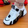 Fashion New Men Women's Sports Auspicious Tiger Embroidery Breathable Low-top Red Color Matching Lace-up Sneakers Small White Shoes 2025