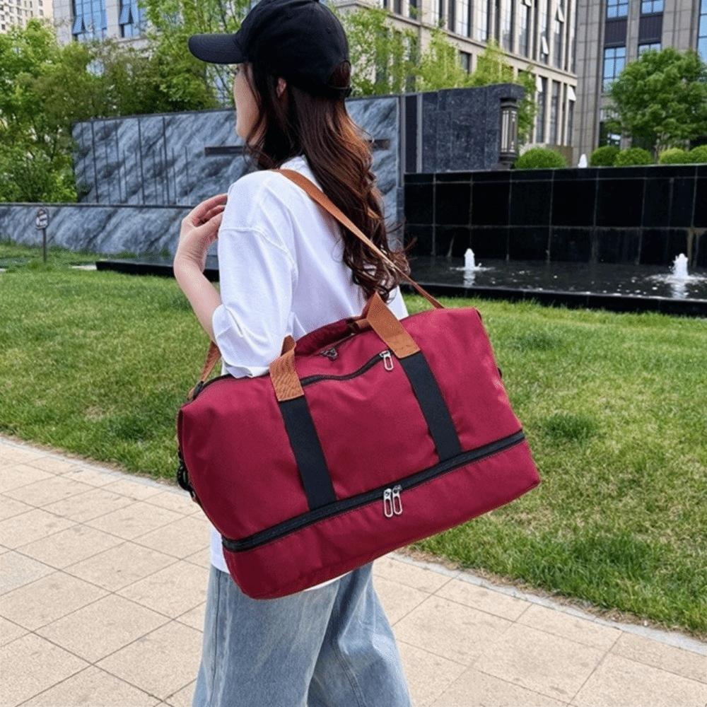 Waterproof Hand Luggage Handbag Multifunctional Pull-rod Boarding Bag Streetwear