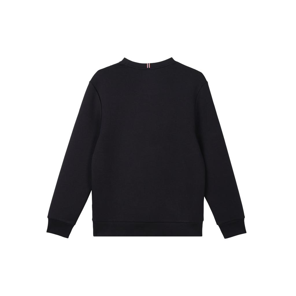 Fila Letter Print Pullover Knit Sweatshirt Men Sweatshirt Legendary-Blue F11M341204FNV