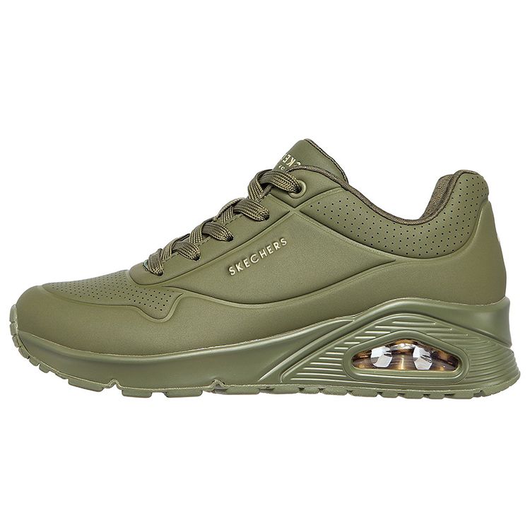 Skechers Uno Cool Vielseitig Stoßdämpfend Langlebig Niedrig geschnitten Freizeit-Schuhe Damen Sneaker Grün 73690-OLV cm