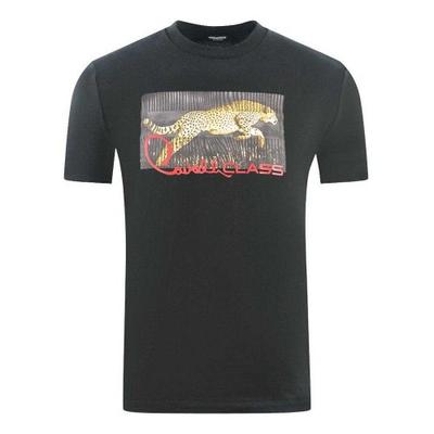 Cavalli Class Men's Leopard Logo T-Shirt