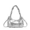Silver Handbags Female 2025 New Special-Interest Design Crossbody Chain Bag High Sense Work Commute Small Carrying Bag