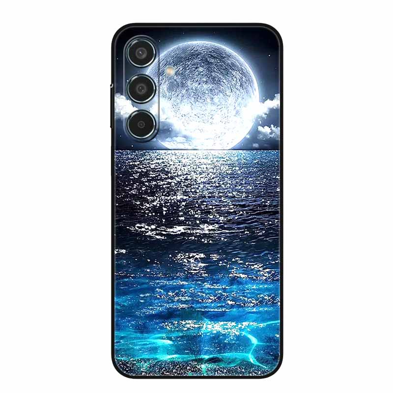 For Samsung Galaxy A55 5G Case Black TPU Silicone Soft Covers for SamsungA55 A 55 A15 A25 A35 5G Phone Shell A 15 4G Bumper Capa