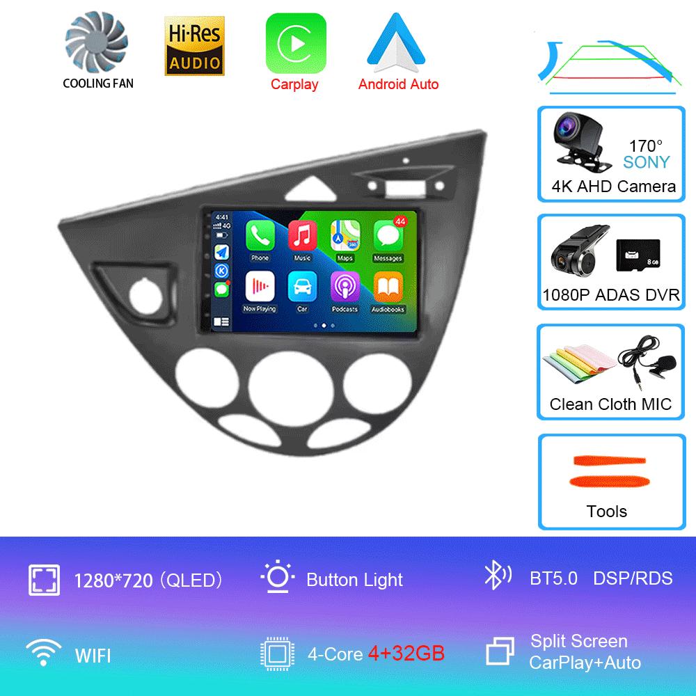 7 Inch Car Radio Android 14 For Ford Fiesta 1995-2001 Focus MK1 1998-2004 Multimedia Stereo Carplay Autoradio Head Unit Auto