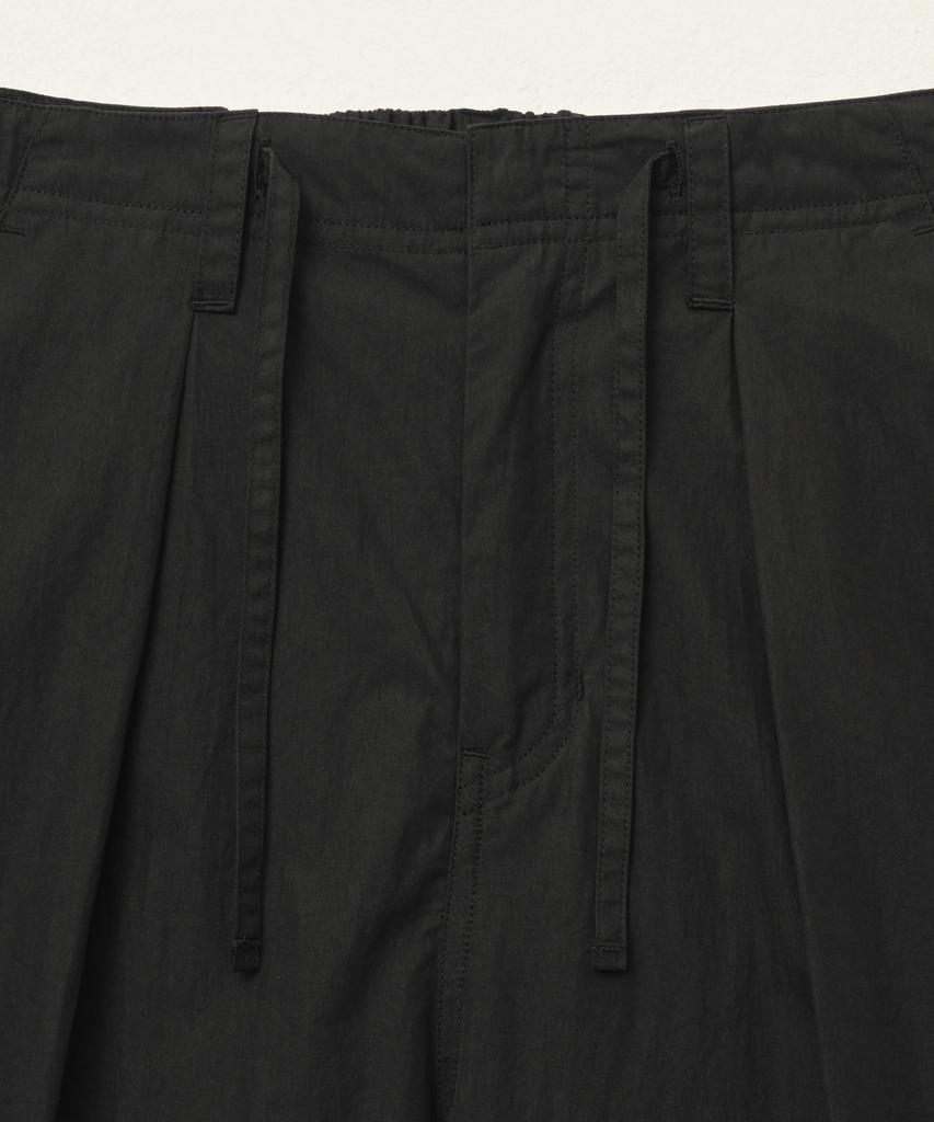 Seteo Curved Parachute Pants Black