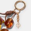 Fashion Alloy Material Rope Keyring Elegant Cute Bag Pendant Charms Red Tomato Heart Resin Fruit Shape Keychain Gifts For Women
