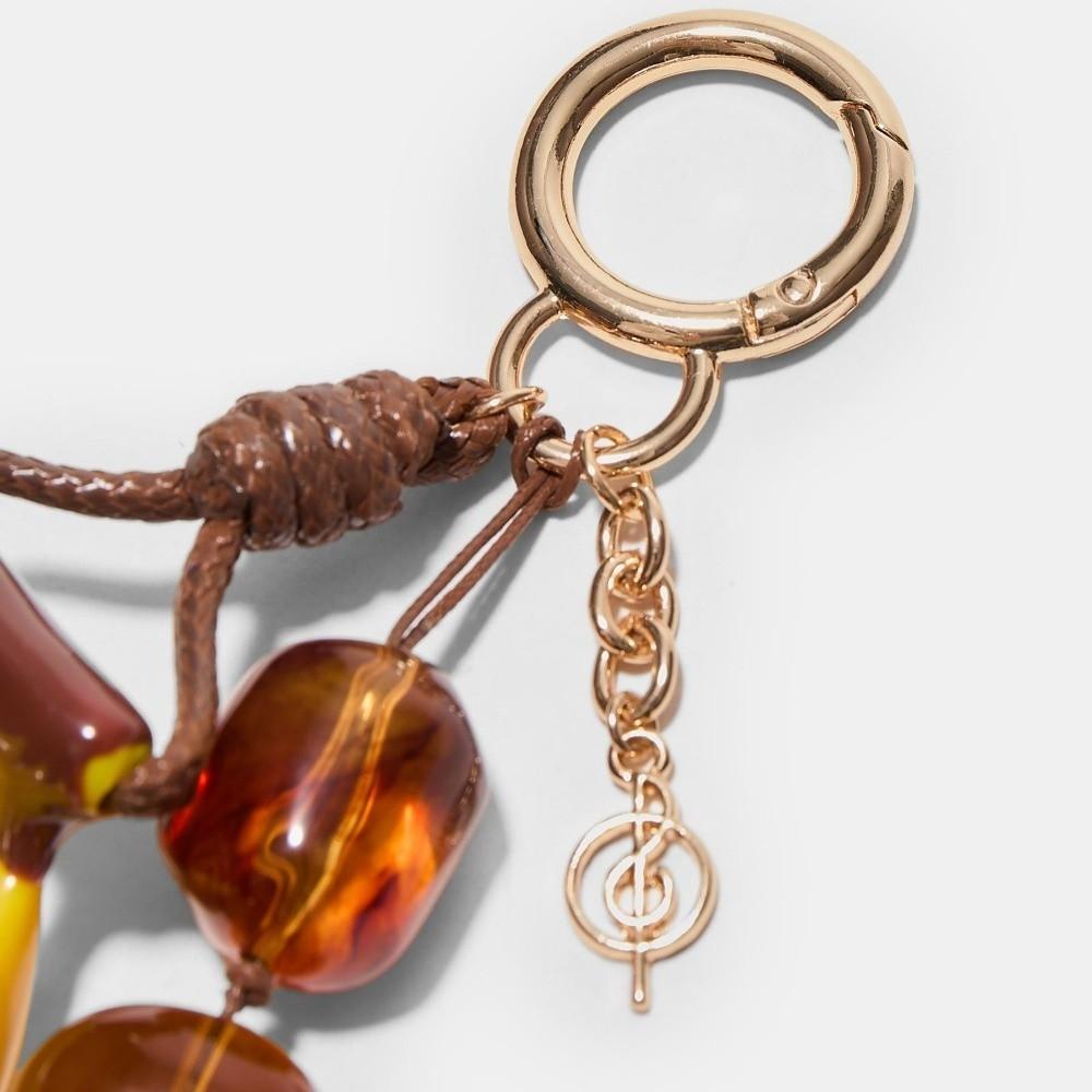 Fashion Alloy Material Rope Keyring Elegant Cute Bag Pendant Charms Red Tomato Heart Resin Fruit Shape Keychain Gifts For Women