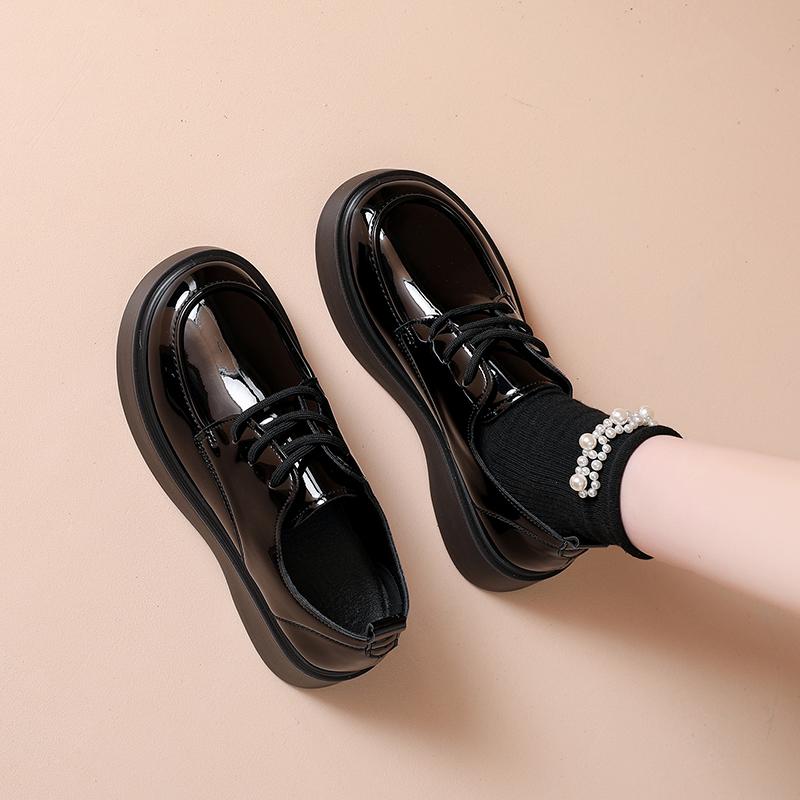 Fashion CRLAYDK Retro Women's Business Loafers Casual Leather Comfortable Shoes Slip On Penny Work Flats Walking Platform Moccasins