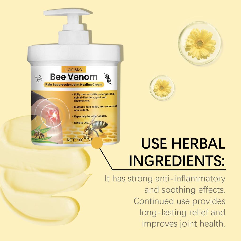 100g Bee Venom Joint Care Cream Relieve Back Wrist Knee Joint Discomfort Daily Massage Care Cream