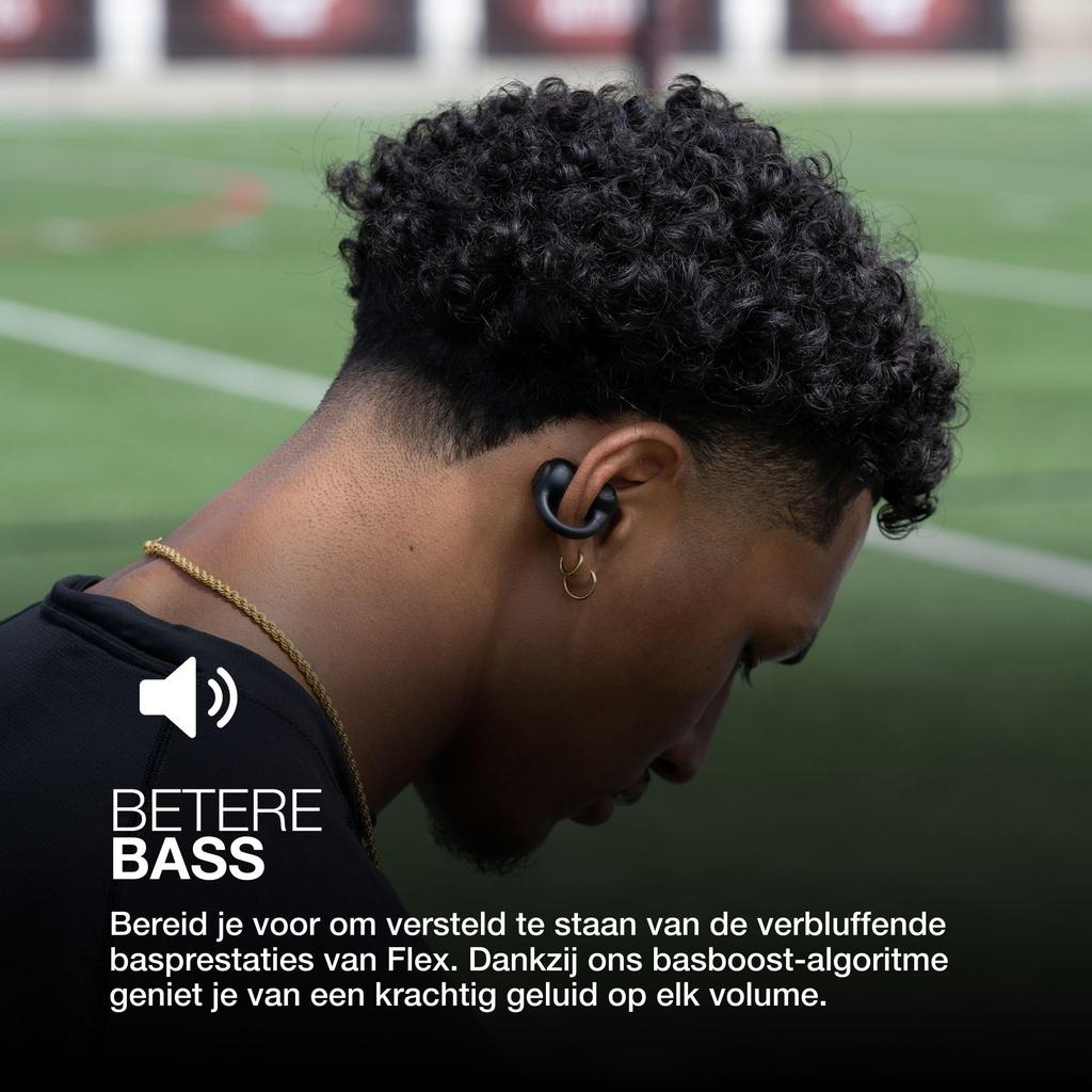 JLab Flex Ear Cuff Open Up To 21 Hours of with 12mm Dynamic Compatible with iPhone and Perfect for and Outdoor Official JLab Japan Warranty Earphones,