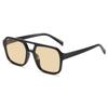 Candy-Colored Double-Beam Retro Square Sunglasses – Trendy UV Protection Specs