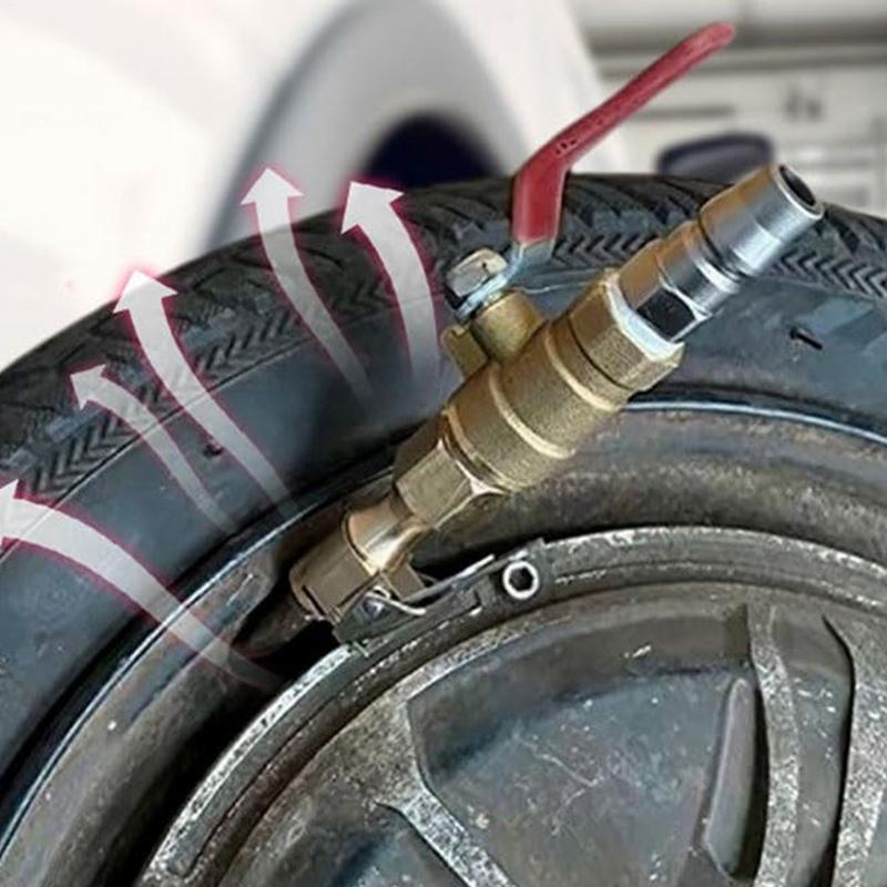 Reifenventil Luftdruckprüfer Schnellverschluss Luftdruckprüfer mit Ventil Luftkompressor Adapter für SUVs Sportwagen LKW Motorräder