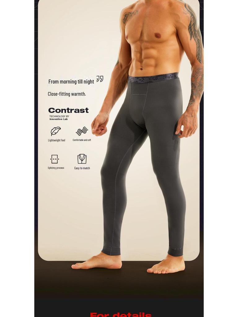 Men's Warm Velvet-Lined Cotton Trousers for Autumn and Winter