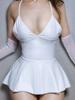 Women Dresses Sexy Lingerie Latex Daring Dress Sexy Underwear PU Leather Erotic Lingerie Dress Porno Bodysuit Women Club Wear