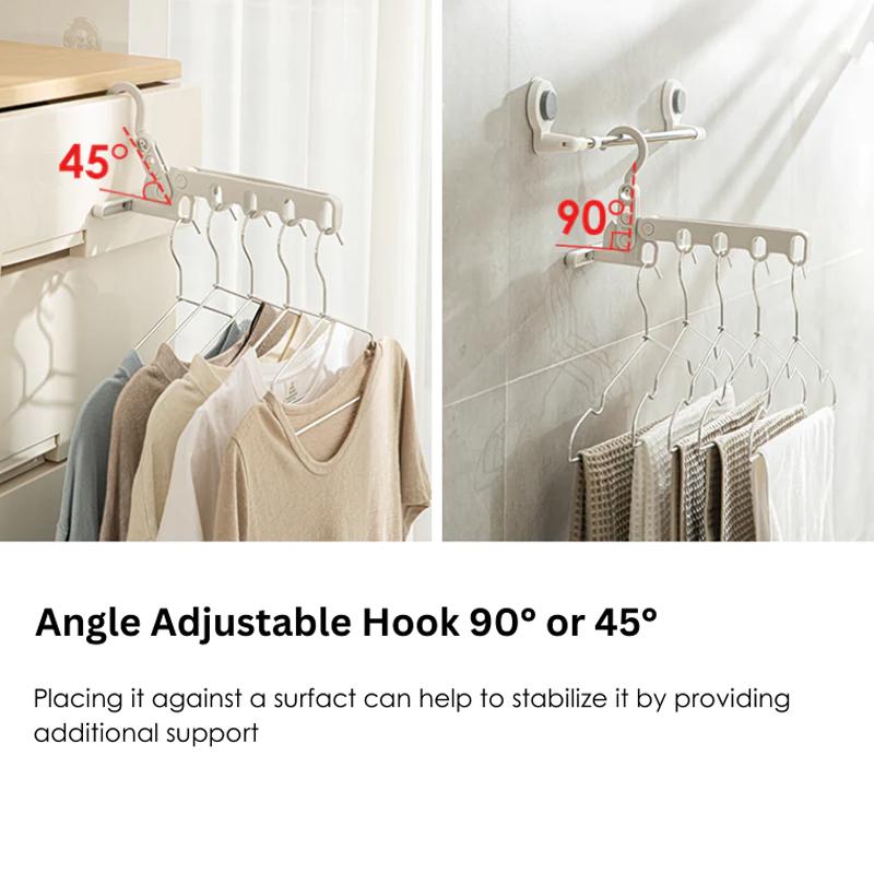 Portable Foldable Travel Hanger Clothes Quick Organizing Storage Travel Hanger with 5 Holes Suitable for Hotel Camping Travel
