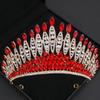 Red Crystal Tiaras and Crowns Headband for Women Party Rhinestone Diadem Bridal Wedding Hair Accessories Jewelry Crown Tiara