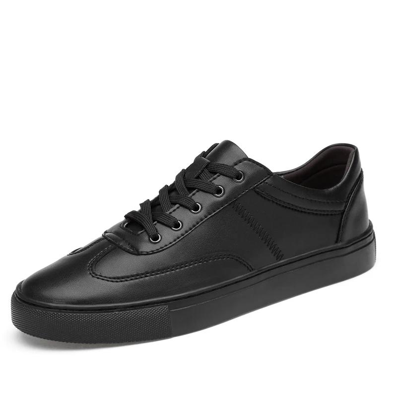 

Spring Men s Genuine Leather Casual Shoes Simple Commuting Men s Oxford Shoes Thick Soled Versatile Work Shoes Big Size 35-49 49 чёрный