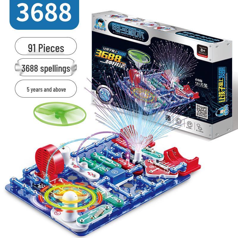 Kid's Electronic Circuit Building Blocks STEM Toy - Models 6688, 9988, 3688