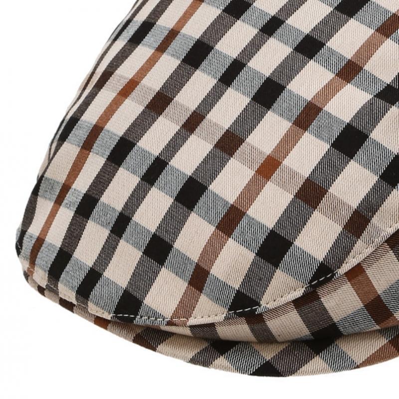 Daks Brown Check Cotton Hunting Cap Dbhe4el01w2